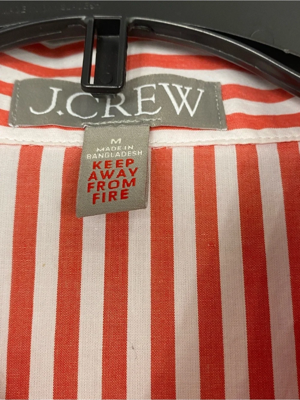 NEW J. Crew Pajama Pant Set in Striped Cotton Poplin Size M in Candy Apple